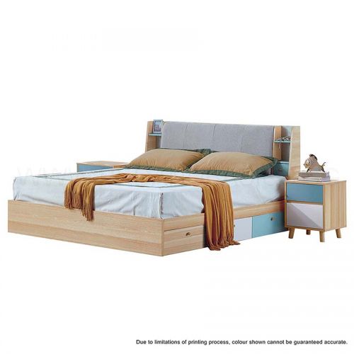 Austex Storage Bed Frame Queen King, Wood Storage Bed Frame Queen