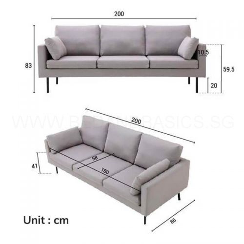Luna 3 Seater Sofa Water Repellent, How Many Meters Is A 3 Seater Sofa