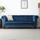 Hugo Chesterfield 3 Seater Sofa - Velvet (Stain Resistant)