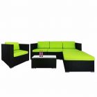 Summer Modular Sofa Set II, Green Cushions