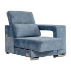 Reagan Sectional Arm Chair with Stools (Pet-Friendly Velvet)