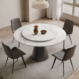 Aira Sintered Stone Dining Table with Lazy Susan (1.3, 1.35, 1.5m)