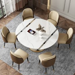 Aster Rotary Extendable Sintered Stone Dining Table (1.3m, 1.35m, 1.5m)