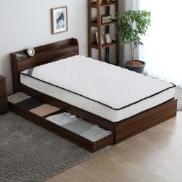 Aube Wooden Drawer Bed + Modern Deco Pocket Coil Mattress