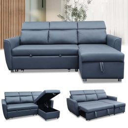 Bryton Extendable Sofa Bed (Tech Fabric)