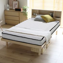 Cuenca Bed with Headboard + Modern Deco Pocket Coil Mattress