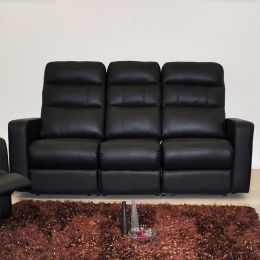Enna Half Leather Recliner Sofa