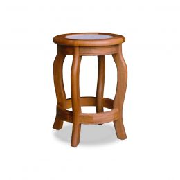 Lois Solid Wood Stool with Marble Top