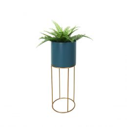 Flora Free Standing Planter - Blue Pot