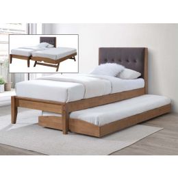 Frollo Solid Wood Pull Out Trundle Bed Frame