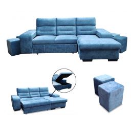 Greta Extendable Storage Sofa Bed (Velvet)