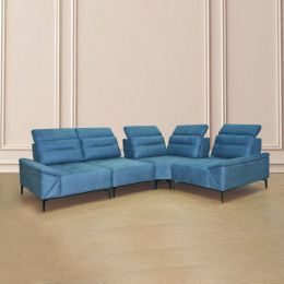 Jerold Sliding Backrest Sofa (Velvet)
