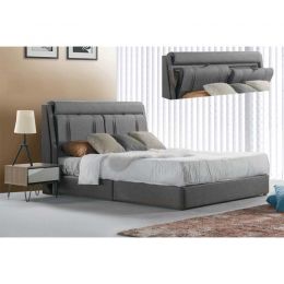 Manna Fabric Bed Frame with Storage Headboard