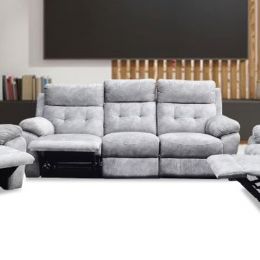 Rivolli Velvet Recliner Sofa (Stain Resistant)