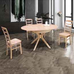 Naila Extendable Solid Wood Dining Table Set