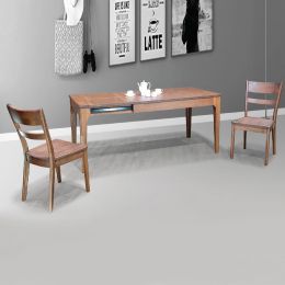 Lunete Extendable Solid Wood Dining Table Set
