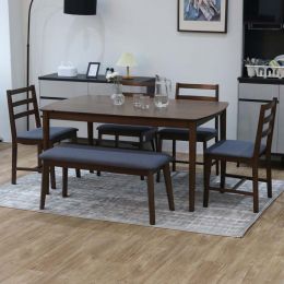 Verlon Solid Wood Dining Table Set 4