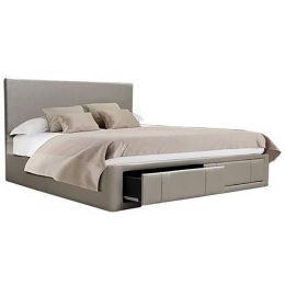 Wendy Perez Faux Leather Drawer Bed Frame
