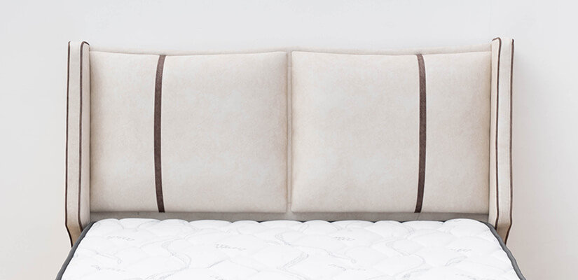 Tall headboard. Thick & padded for extra comfort. Absolute opulence.