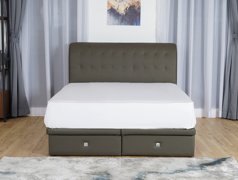 Divan style storage bed. Modern elegant design.