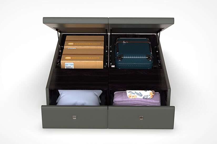 Spacious storage compartments. Perfect for bulky items.