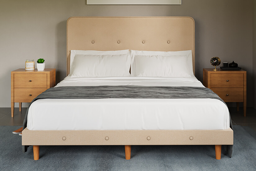 Sophisticated classic design. Soft and rounded silhouette. Divan style bedframe.