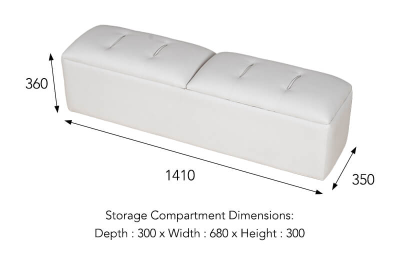 Storage bench dimensions