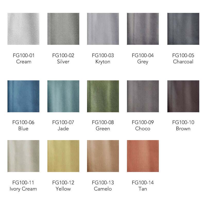 The color options of the Duorado Storage Bed Frame (Tech Fabric).