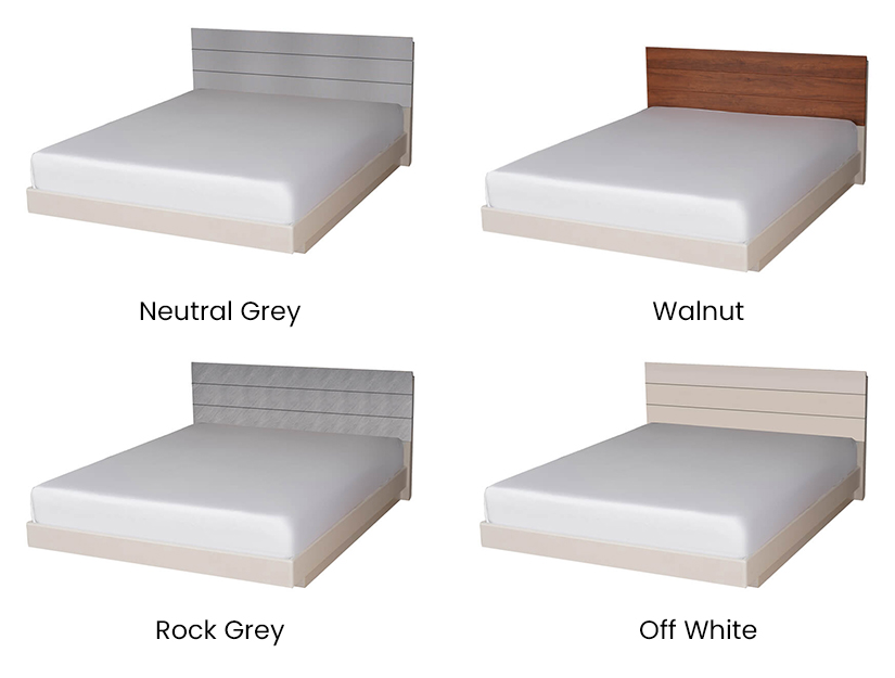 The color choices of the Jolene Bed Frame.