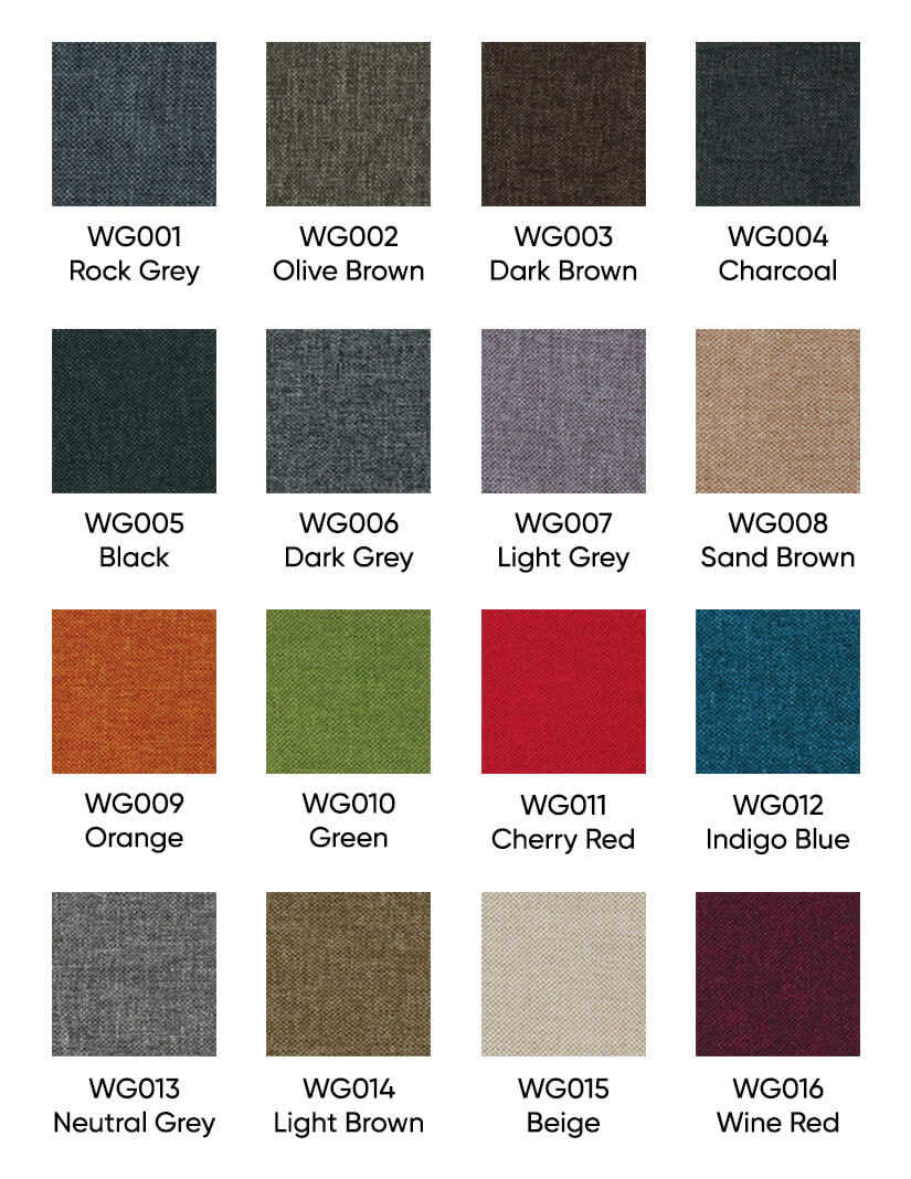 The color options of the Loris Fabric Storage Bed Frame.