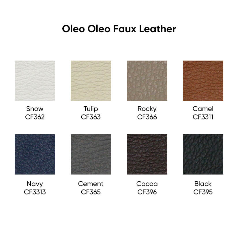 Oleo PVC leather options