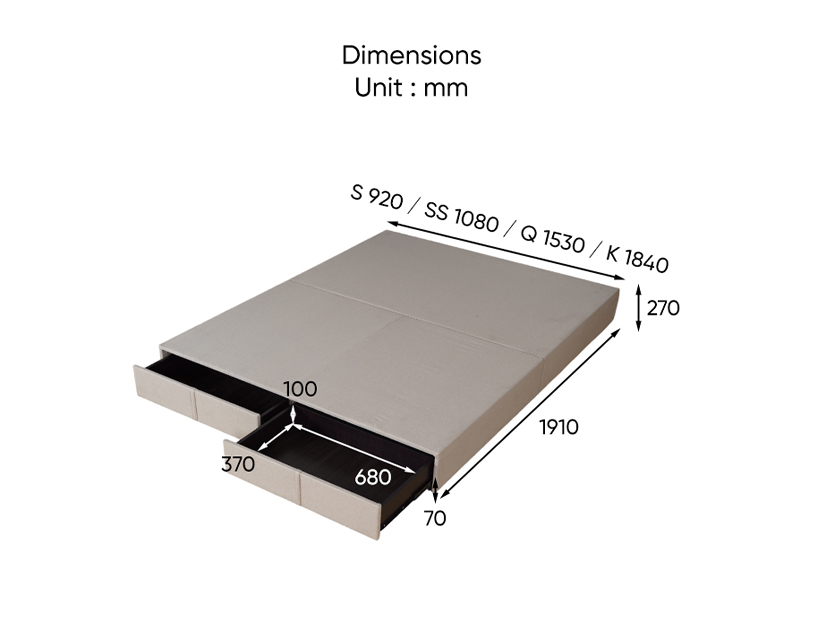 The dimensions of the of the Stefan bed frame