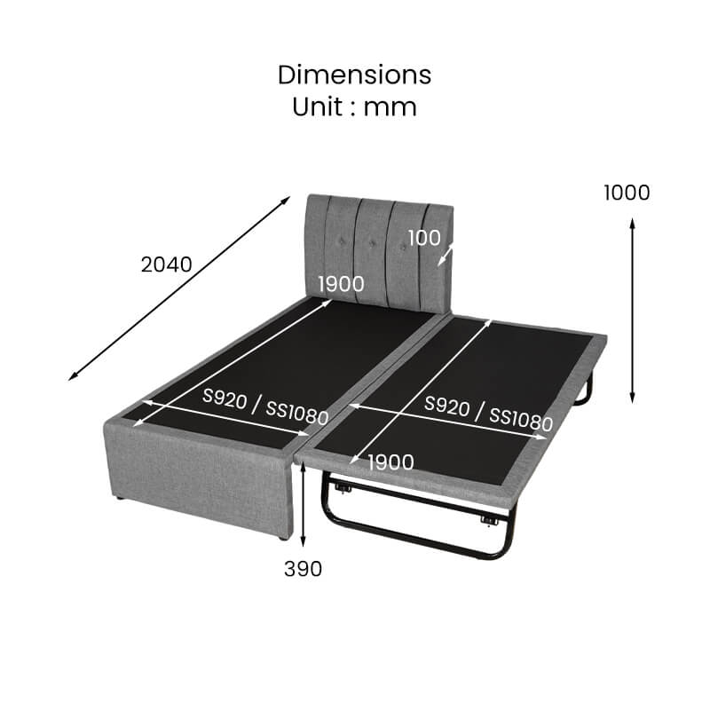 The dimensions of the bed frame
