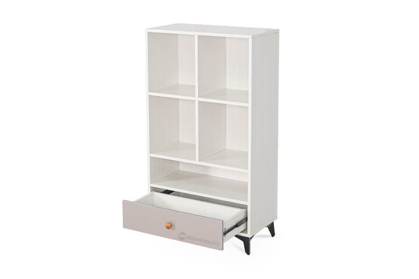 Comes with 5 deep shelves and 1 spacious drawer. 