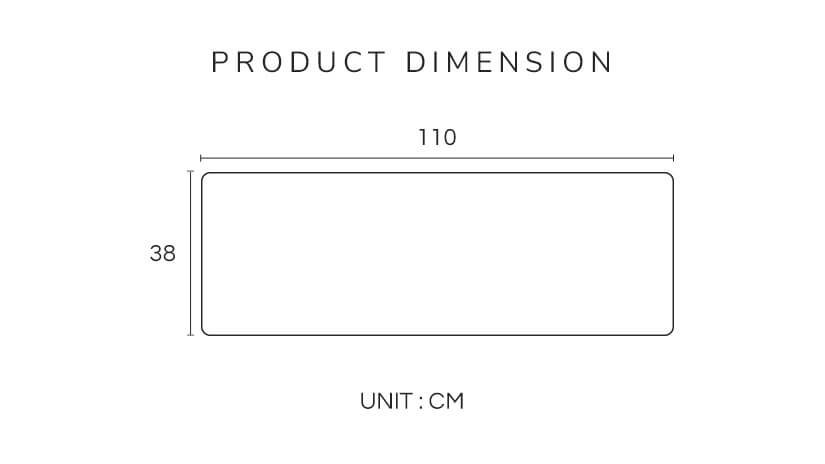 The dimensions of the Nuloft Radiant Bolster Case.
