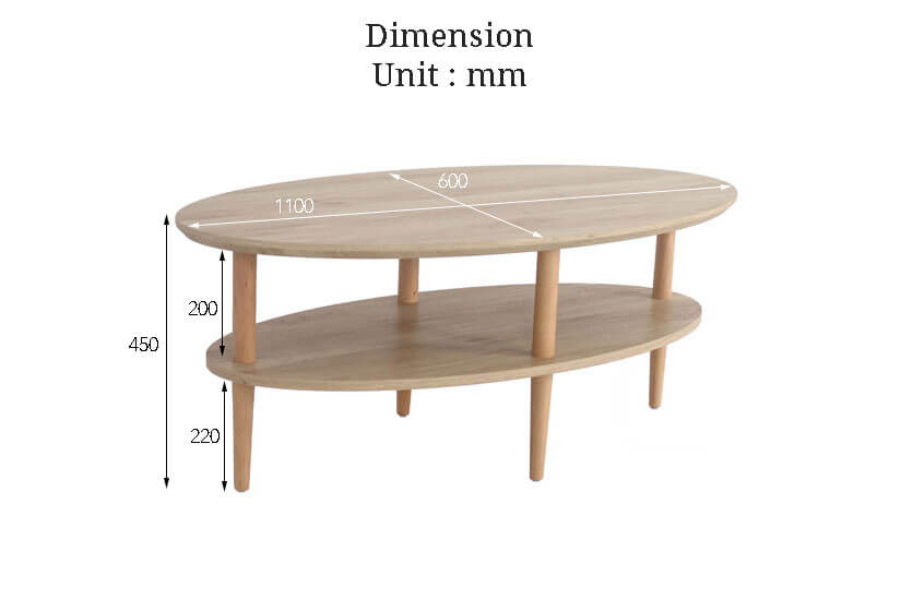 The Dimensions of the Alfreda Coffee table (Oval). Buy online the finest collection of living room furniture in SG.