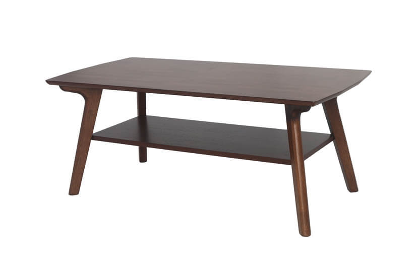 Made of Solid Hevea wood with MDF, the coffee table’s dark wood colored tones are easy to match.