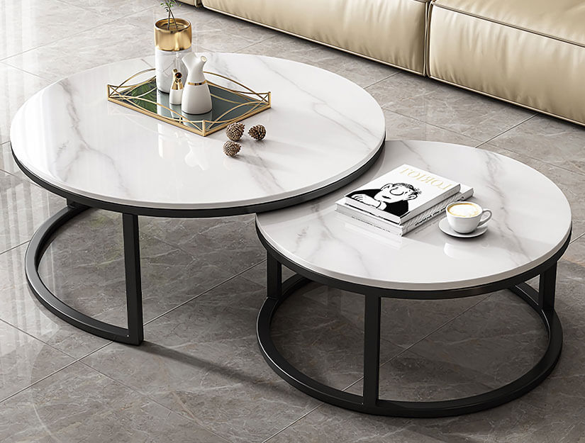 An elegant and minimalist coffee table design. Perfect for modern homes.
