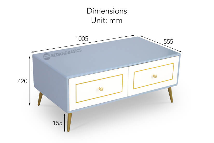Elodie Coffee Table Overall Dimensions