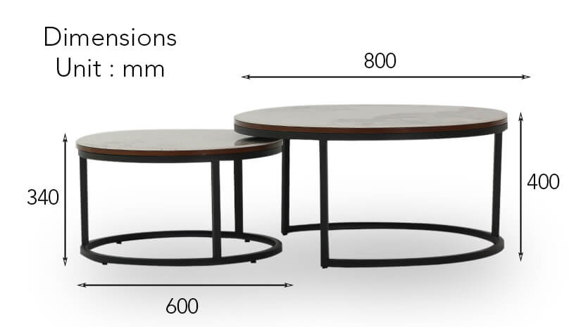 The dimensions of the Emma Coffee Table.
