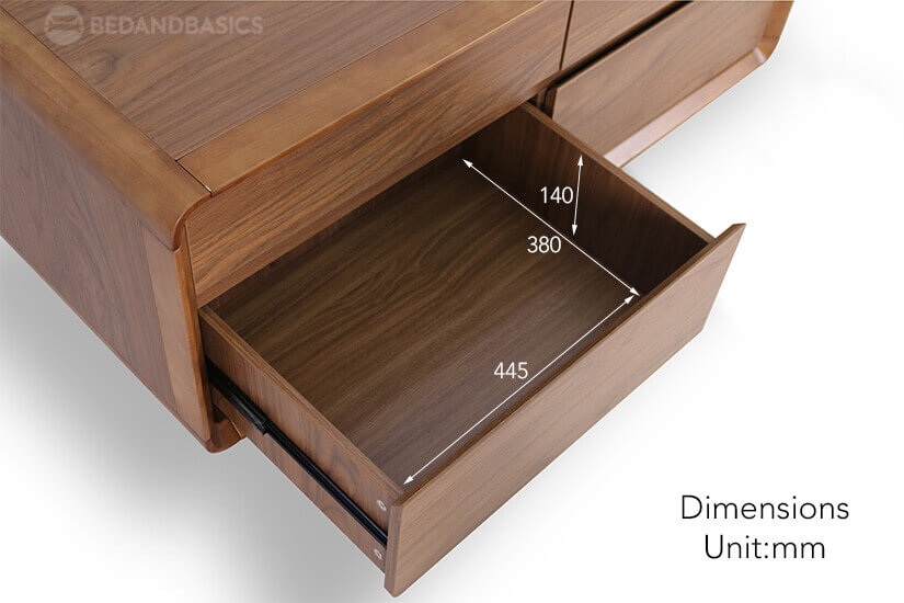 Gideon Coffee Table Bottom Drawer Dimensions