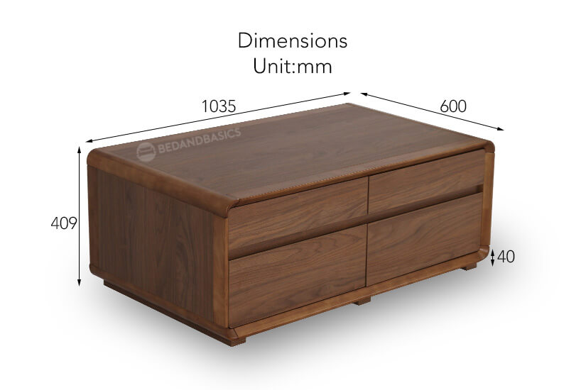Gideon Coffee Table Overall Dimensions