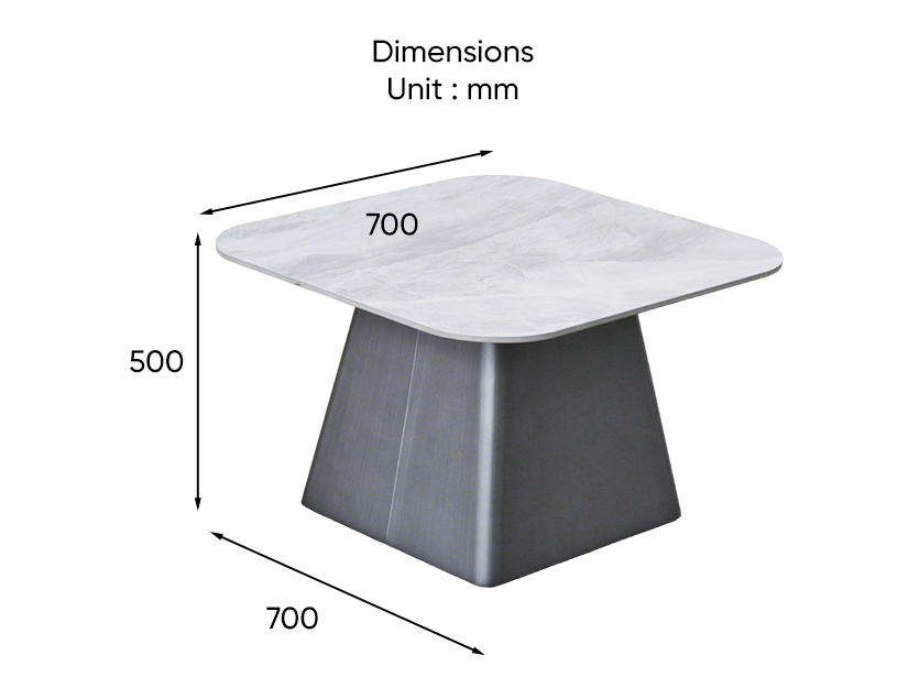 The dimensions of the Otello Sintered Stone Coffee Table II .