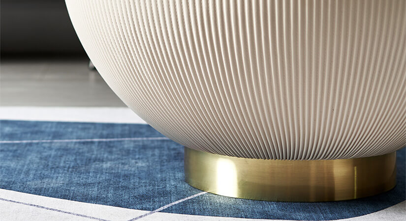 Opulent gold finish base. Durable and beautiful.