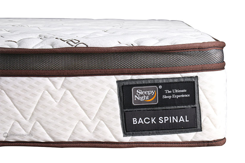 Orthopaedic Pocketed Spring eases back tensions. Promotes back alignment. Reduces motion transfer in bed.
