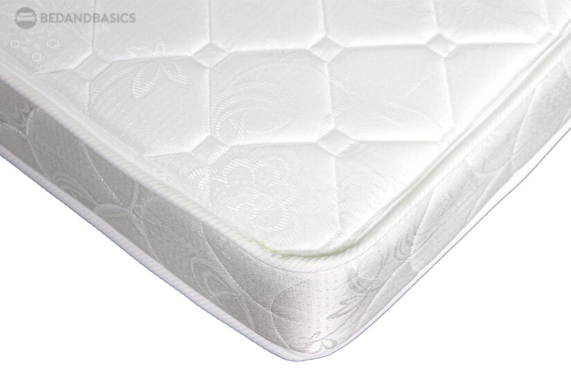 Quilted damask fabric gives the mattress durable properties and adds a lustrous, shiny look and feel.