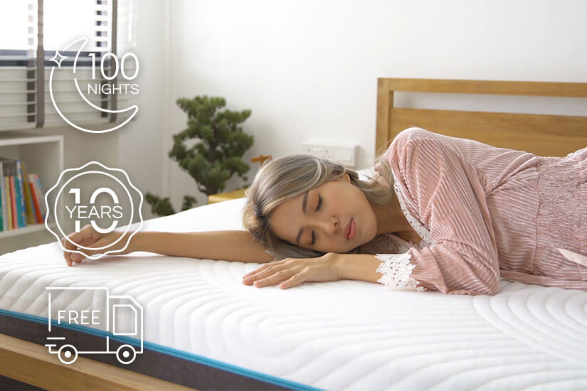 Enjoy free delivery, 100 nights trial and 10 years warranty when you purchase a Nuloft mattress