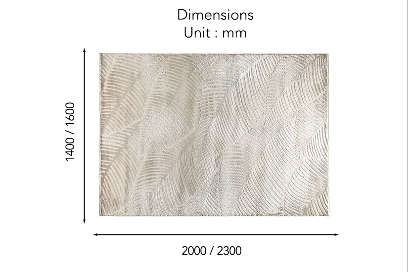 The dimensions of the Patras Rug.