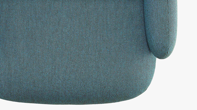 Hand-crafted fabric upholstery. A blend of 50% polyester and 50% acrylic fibre. Wear-resistant. Stain-resistant. Excellent resilience.