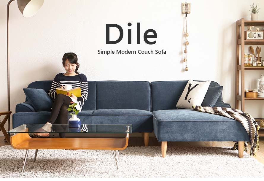 Dile L shape sofa - simple modern couch sofa